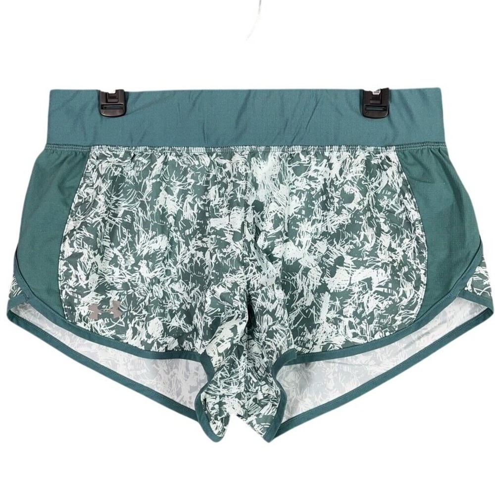 Under Armour Heatgear Fitted Running Shorts Women L Speedpocket Lined Athleisure
